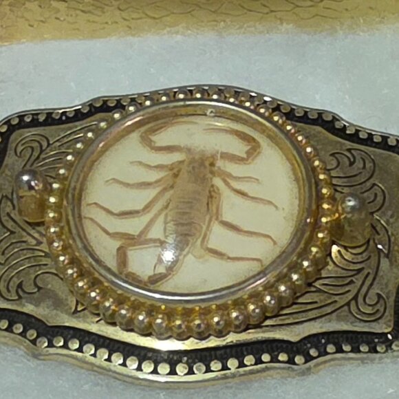Vintage Metal Belt Buckle, Nice Scorpion Design, Nice Western Design - Picture 3 of 5